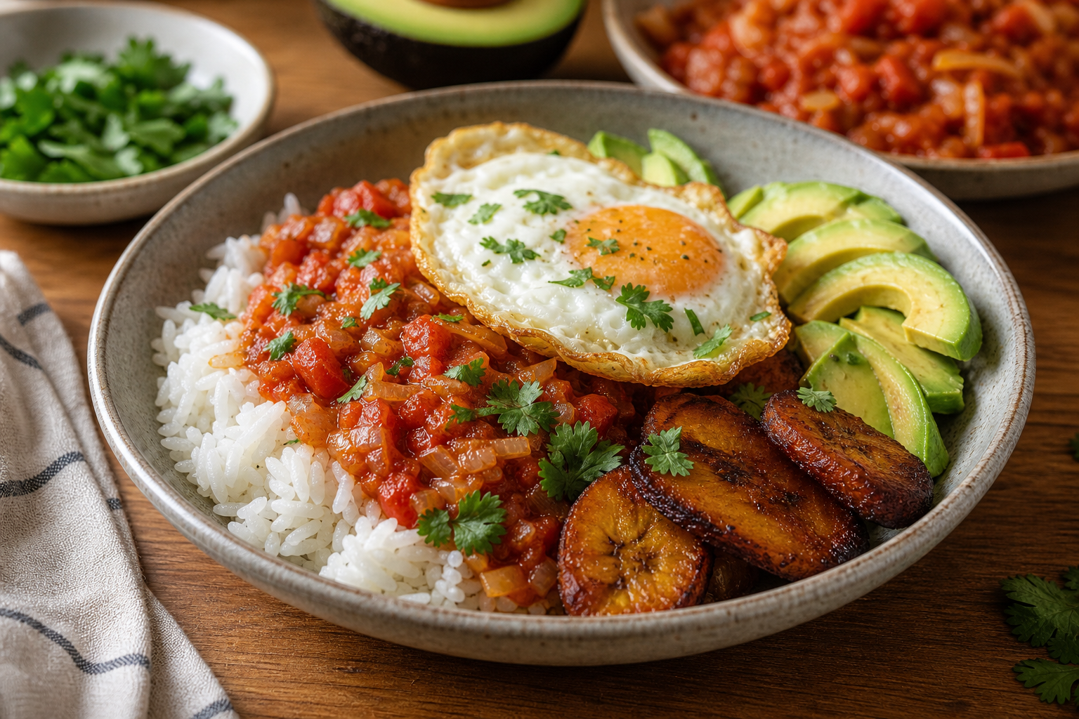 Colombian hogao rice bowls