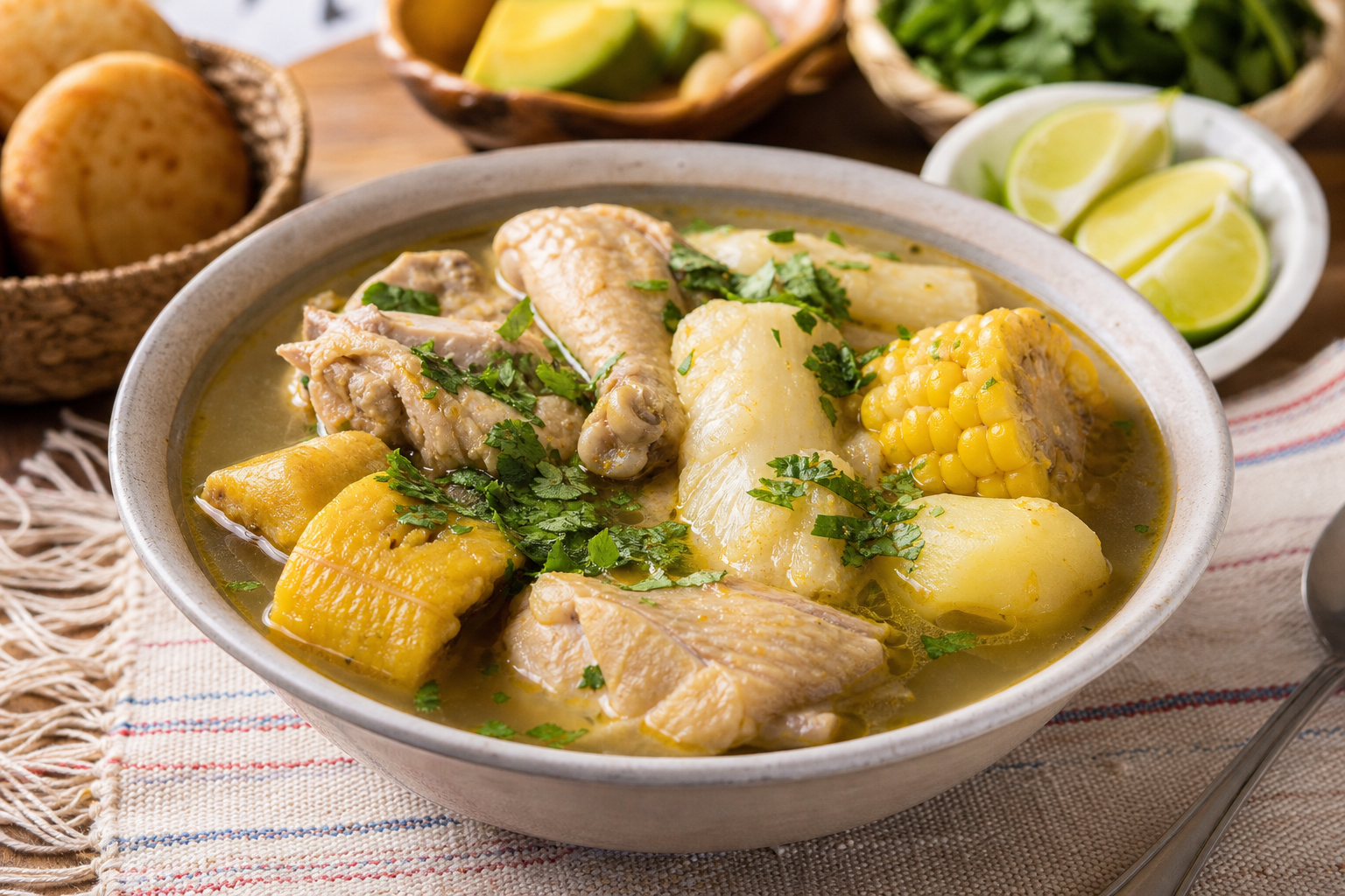 Colombian sancocho de pollo