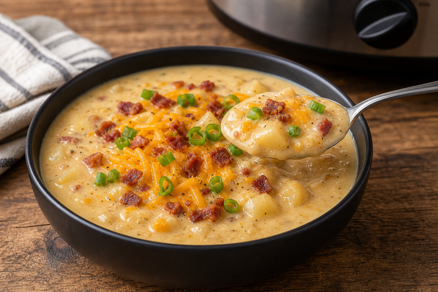 Easy Cheesy Crockpot Potato Soup