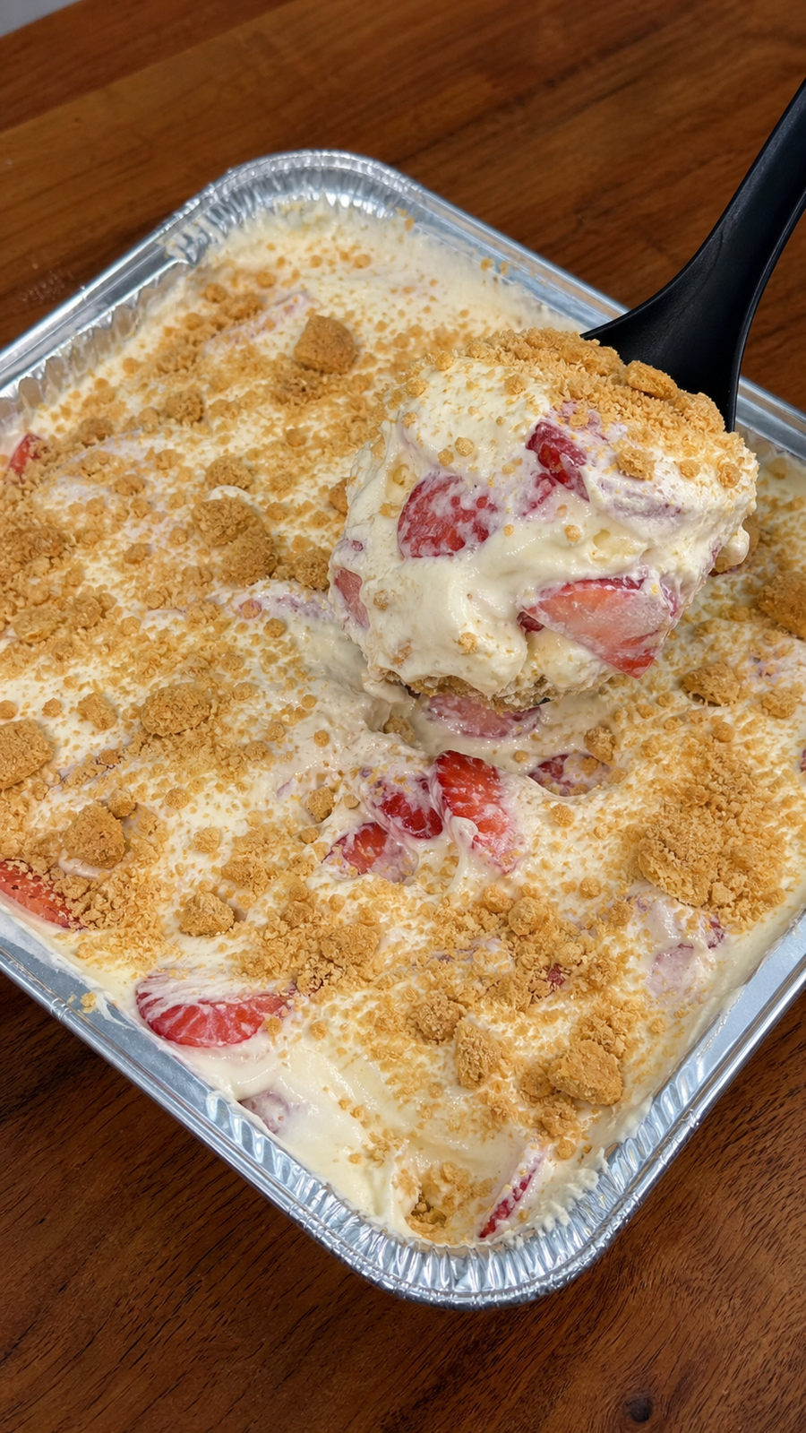 No-Bake Strawberry Cheesecake Pudding Dessert