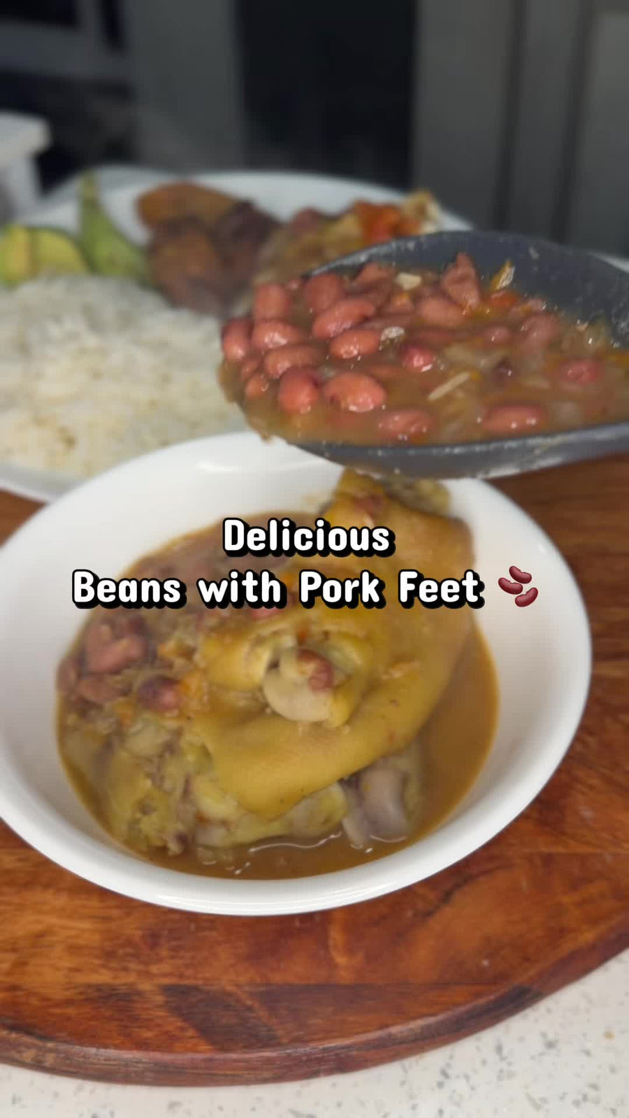 Pressure Cooker Red Beans and Pork Feet