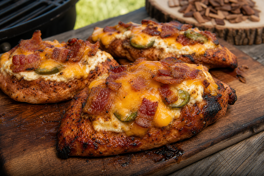 Smoked Jalapeno Popper Chicken